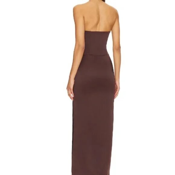 Bec & Bridge NWT Jones Strapless Maxi Dress Brown/Cocoa - Picture 2 of 4